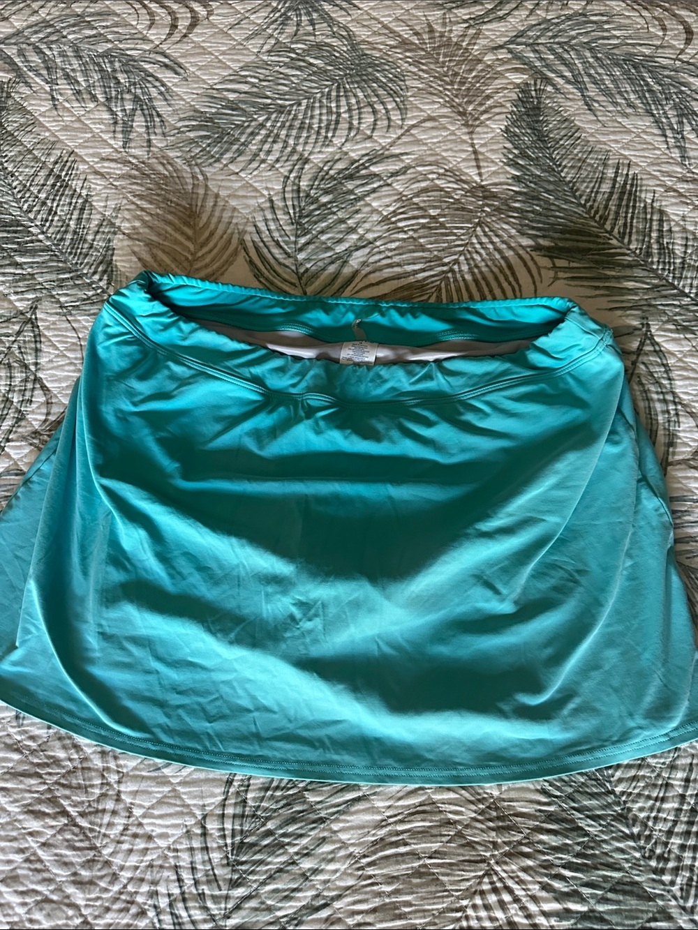 Lands' End Turquoise A-Line Swim Skirt